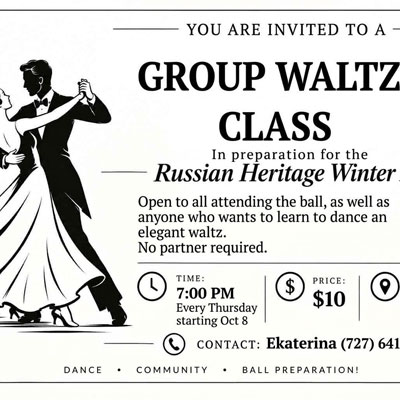 Weekly Group Waltz Classes with Ekaterina Kolmogorova in Gulfport