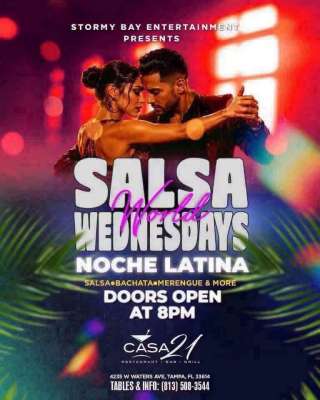 Salsa World at Popular Latin restaurant and bar in Tampa hosting regular social dance nights.