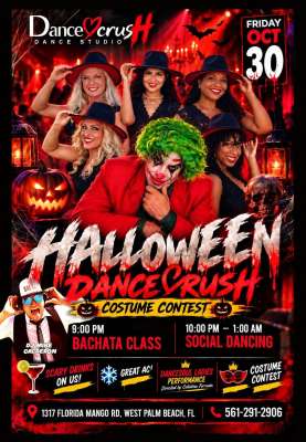 Dance Crush Halloween at Spacious dance studio with great air conditioning.